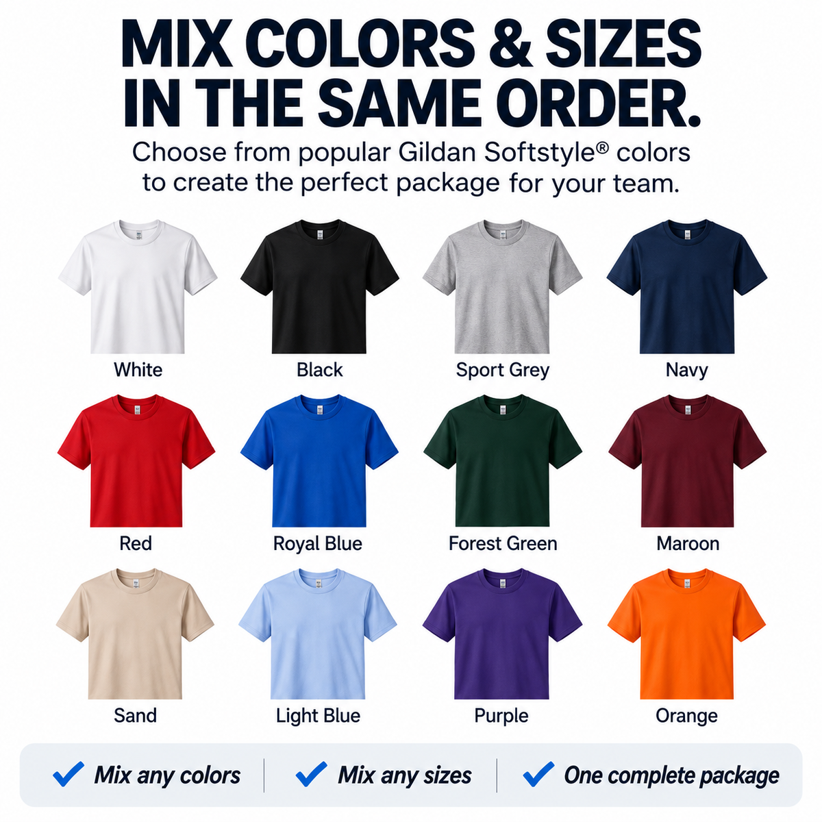 Gildan Softstyle® 64000 T-Shirt Packages